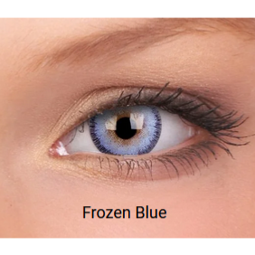     PAIRE DE LENTILLES BLEUES MENSUELLES, LENTILLES FIZZY FROZEN BLUE