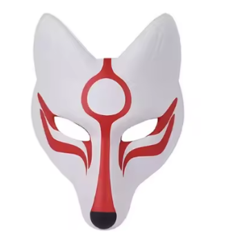    MASQUE BLANC DE RENARD, déguisement de renard, fox mask